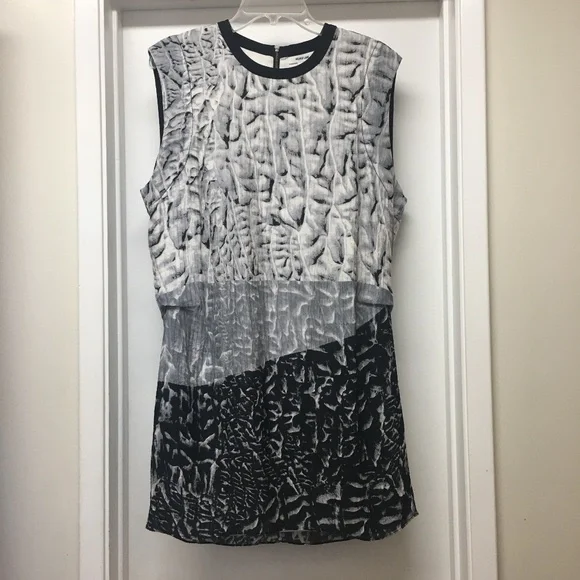 Helmut Lang Silk Annex Printed Mini Dress - Picture 4 of 15